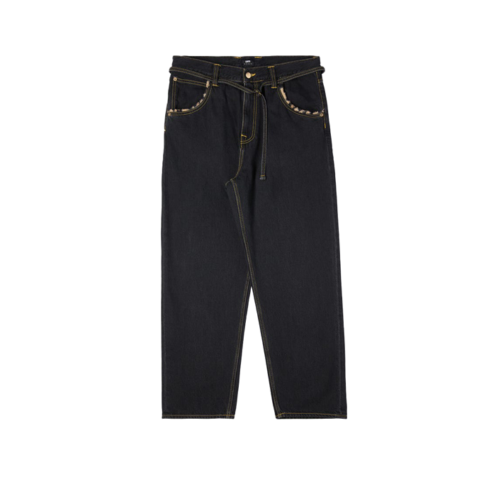 Edwin Belted Tyrell Pant Black Marble