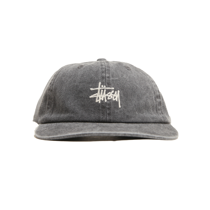 Stussy Washed Stock Low Pro Cap Charcoal