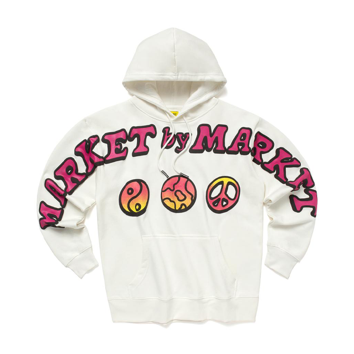 Market Cali Lock Peace Hoodie Cream