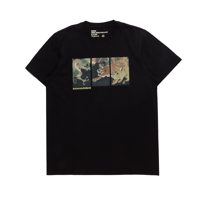 Maharishi Dragon & Tiger T Shirt Black