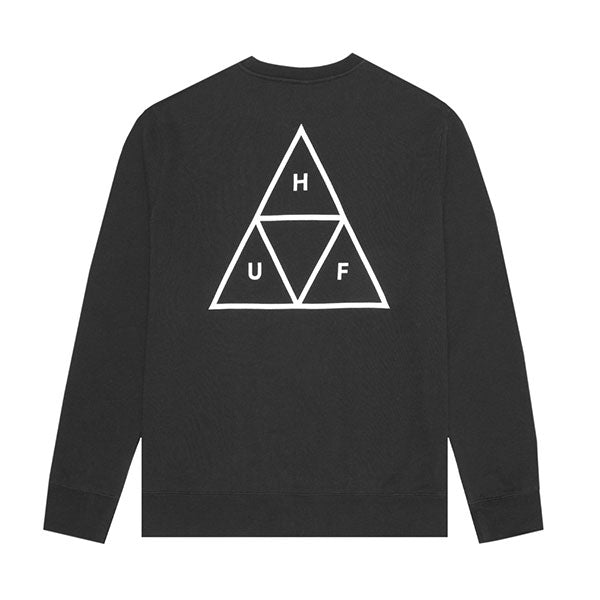 HUF Essentials TT Crew Black
