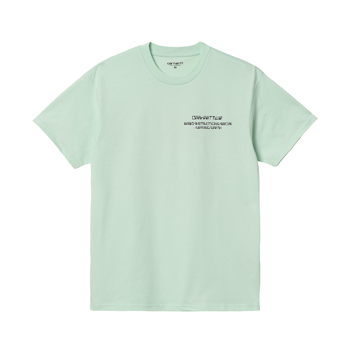 Carhartt WIP S/S Leaving Earth T Shirt Pale Spearmint / Black