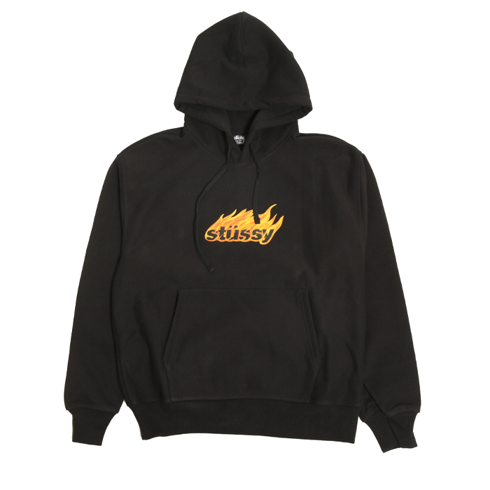 Stussy Flames Hood Black