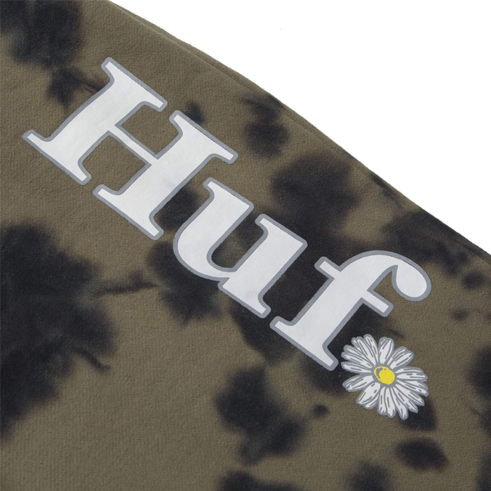 HUF In Bloom Tie Dye Fleece Pant Olive