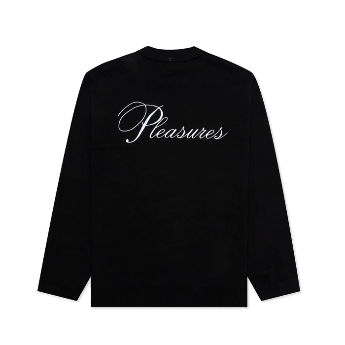 Pleasures Playboy Club Woven Cardigan Sweater Black