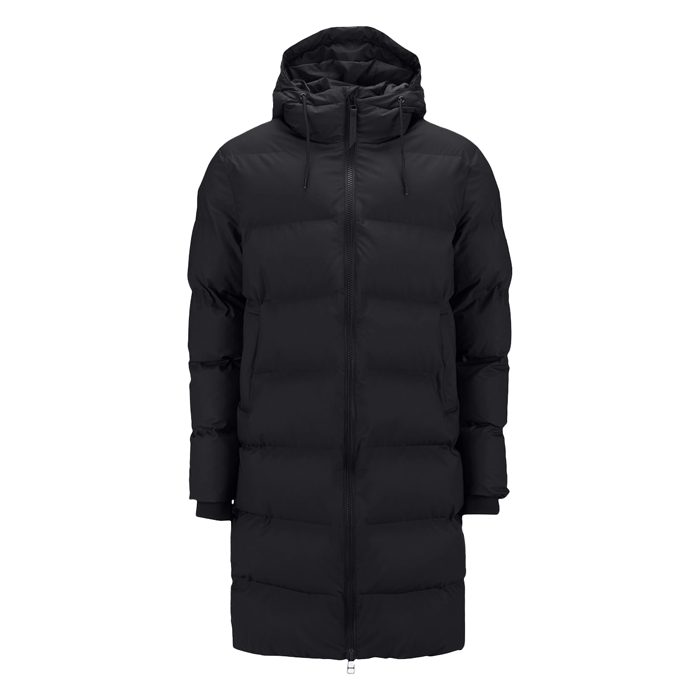 Rains Long Puffer Jacket Black