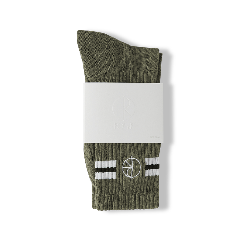 Polar Stroke Logo Socks Olive