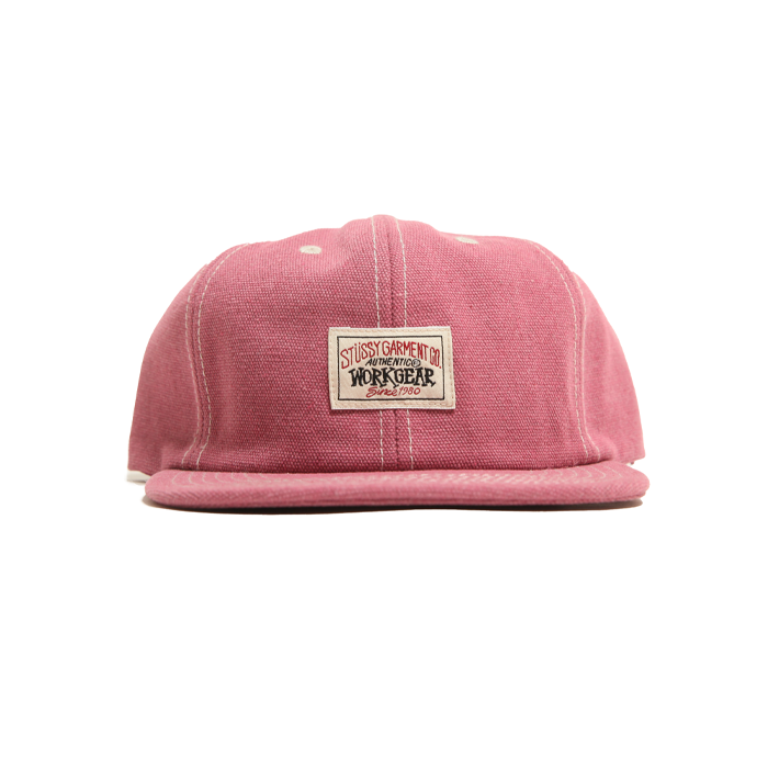 Stussy Canvas Workgear Snapback Berry