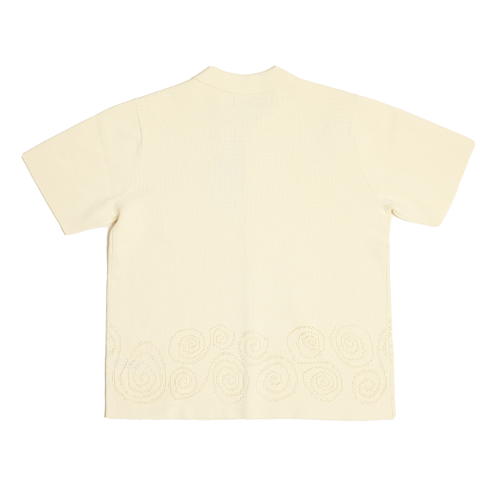 Stussy Perforated Swirl Knit Shirt Natural