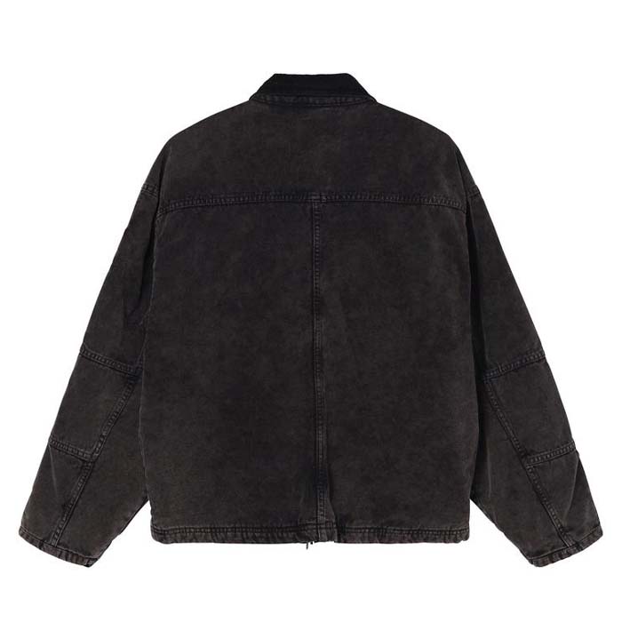 Stussy Washed Canvas Shop Jacket Black