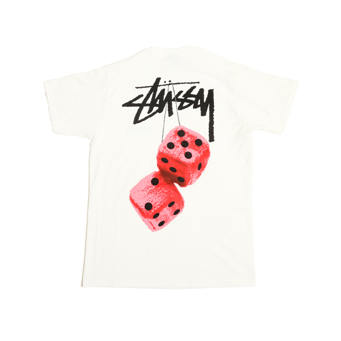 Stussy Fuzzy Dice Tee White