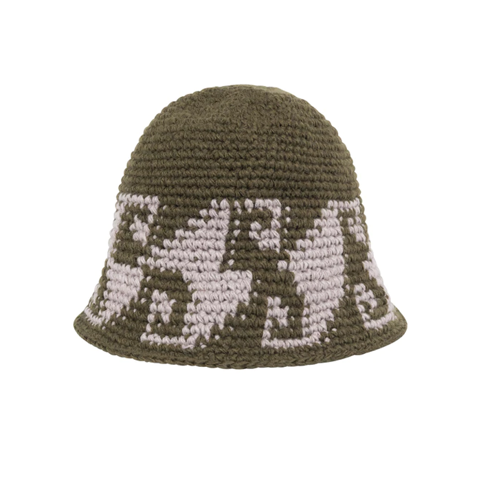 Stussy Waves Knit Bucket Olive