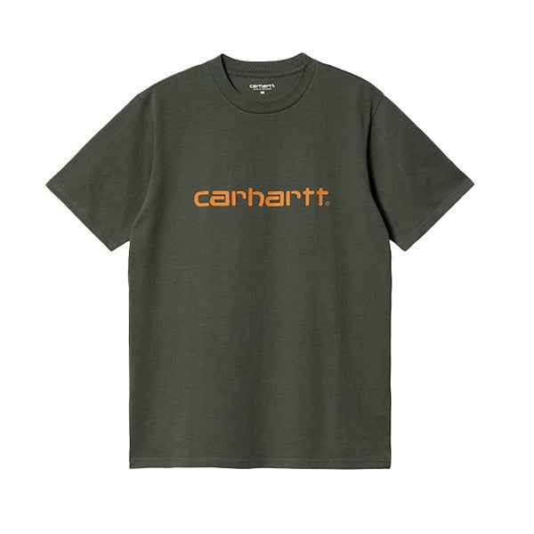 Carhartt WIP SS Script T shirt Boxwood Ochre