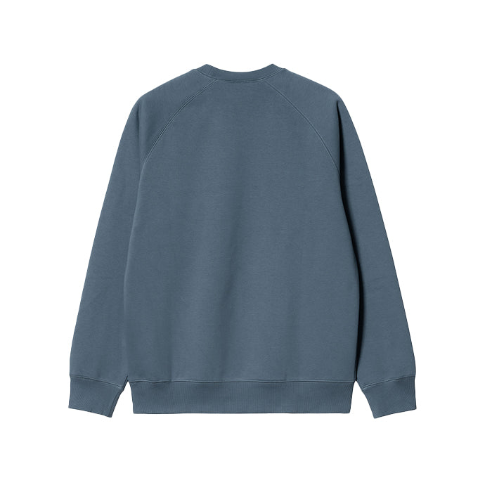 Carhartt WIP Chase Sweat Storm Blue Gold