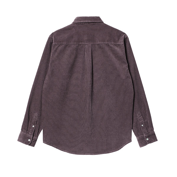 Carhartt WIP LS Madison Cord Shirt Misty Thistle Black
