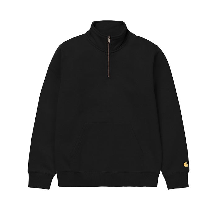 Carhartt WIP Chase Neck Zip Sweat Black Gold