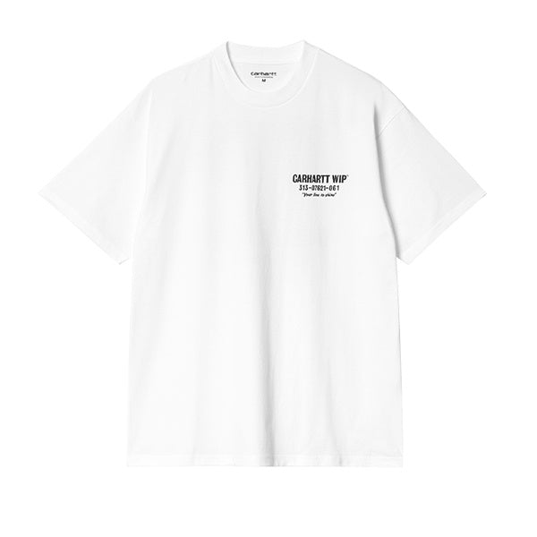 Carhartt WIP SS Less Troubles T Shirt White Black