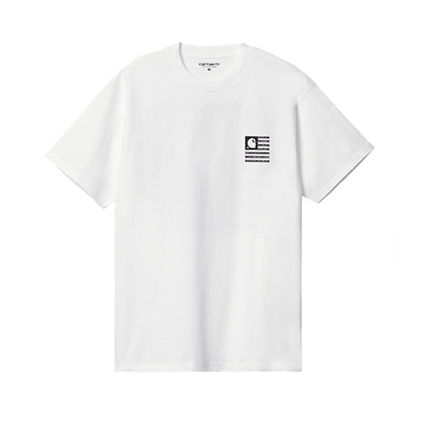 Carhartt WIP SS Label State Flag T shirt White Black
