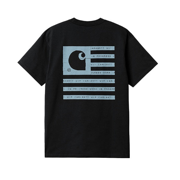 Carhartt WIP SS Label State Flag T shirt Black Misty