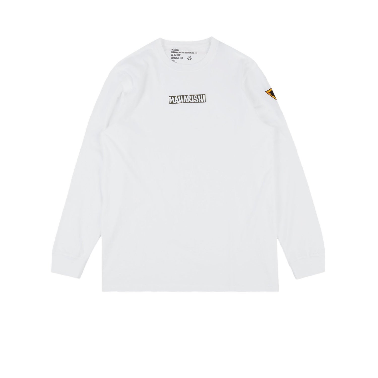 Maharishi OX Insignia L/S T-Shirt Organic Jersey 190 White