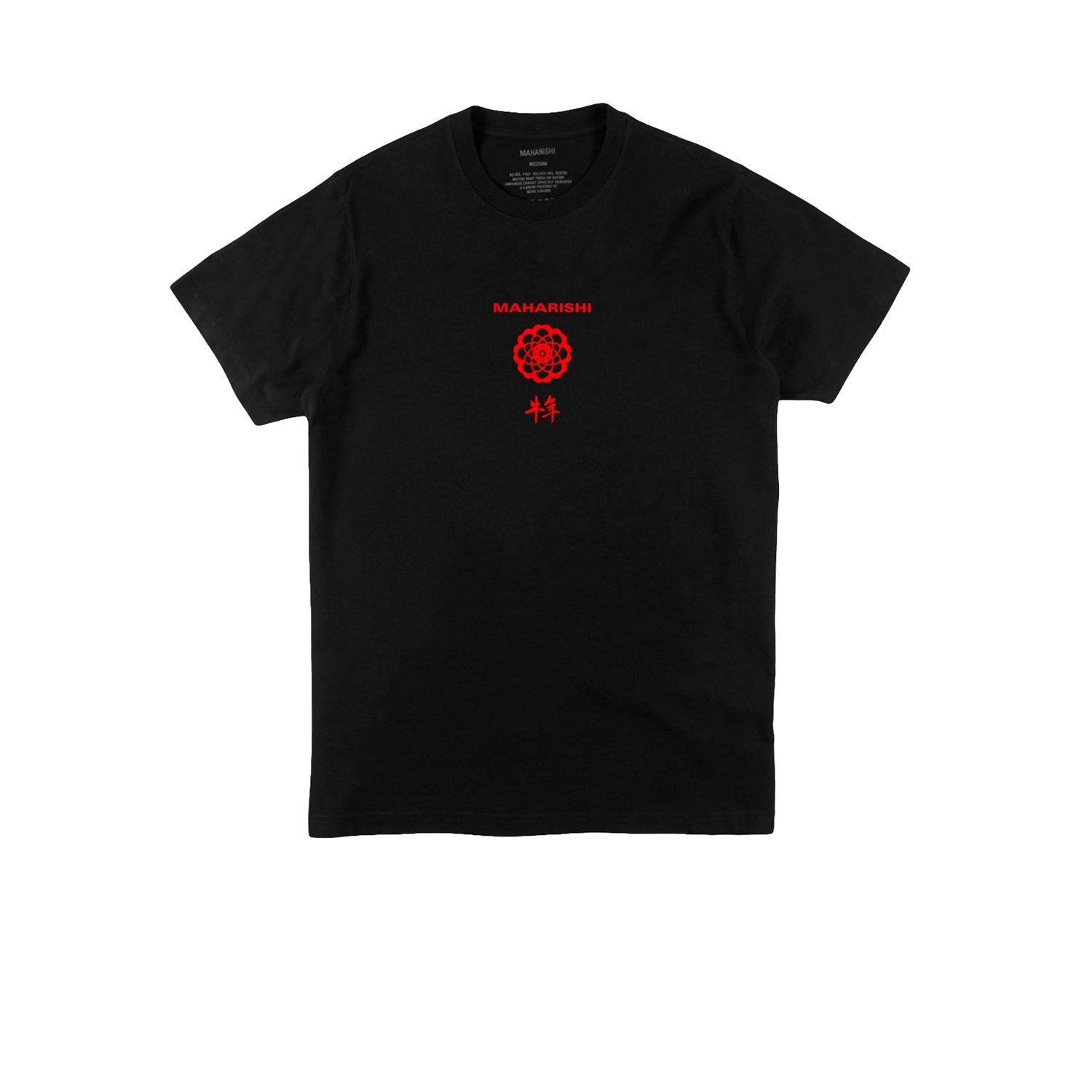 Maharishi Paper Cut OX T-Shirt Organic Jersey 190 Black