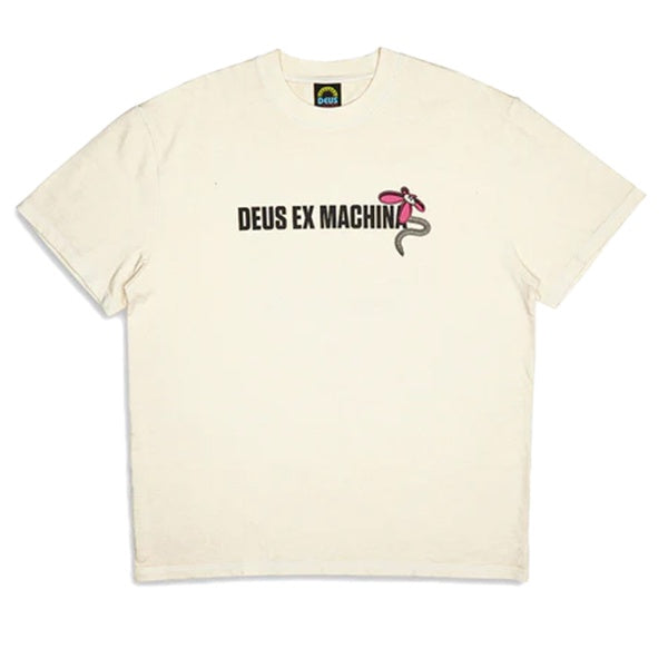 Deus Surf Shop T Shirt Dirty White