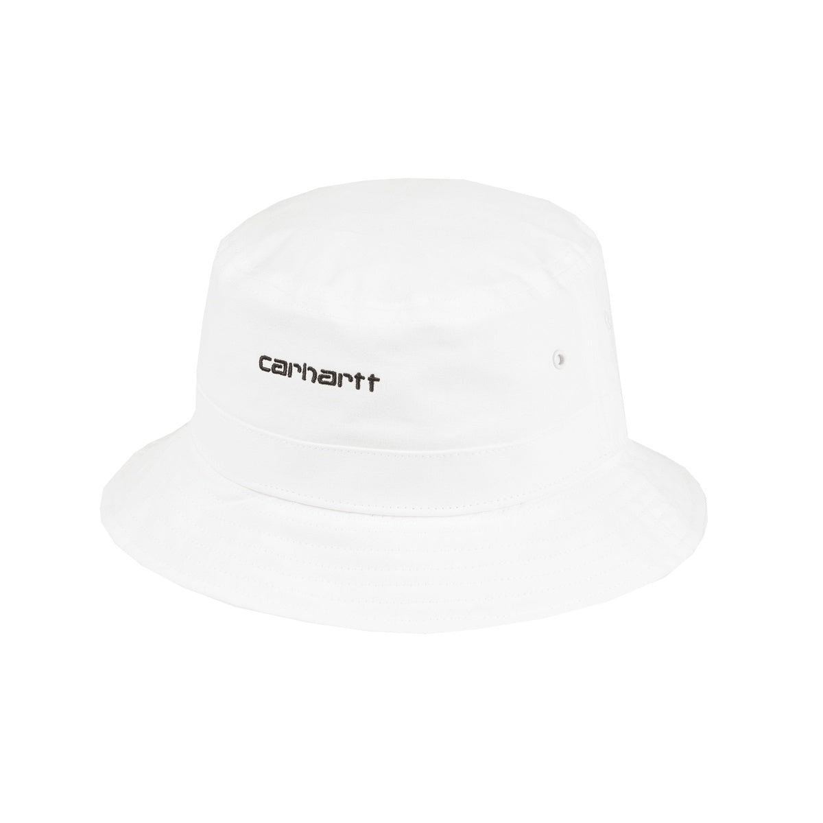 Carhartt WIP Script Bucket Hat White Black