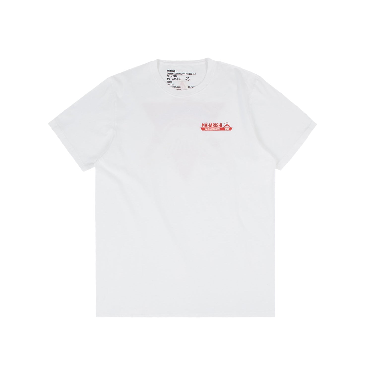 Maharishi Fine Tailor T-Shirt Organic Jersey 190 White