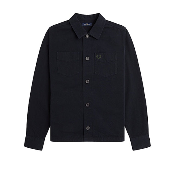 Fred Perry Twill Overshirt Black