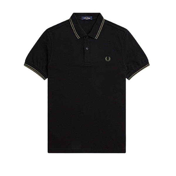 Fred Perry Twin Tipped Shirt Black Field Green
