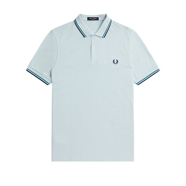 Fred Perry Twin Tipped Shirt Light Ice Blue