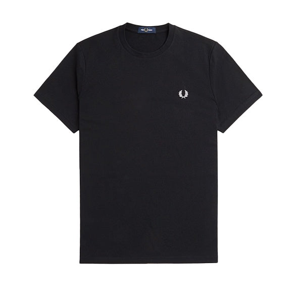 Fred Perry Rear Powder Laurel Graphic T-Shirt Black