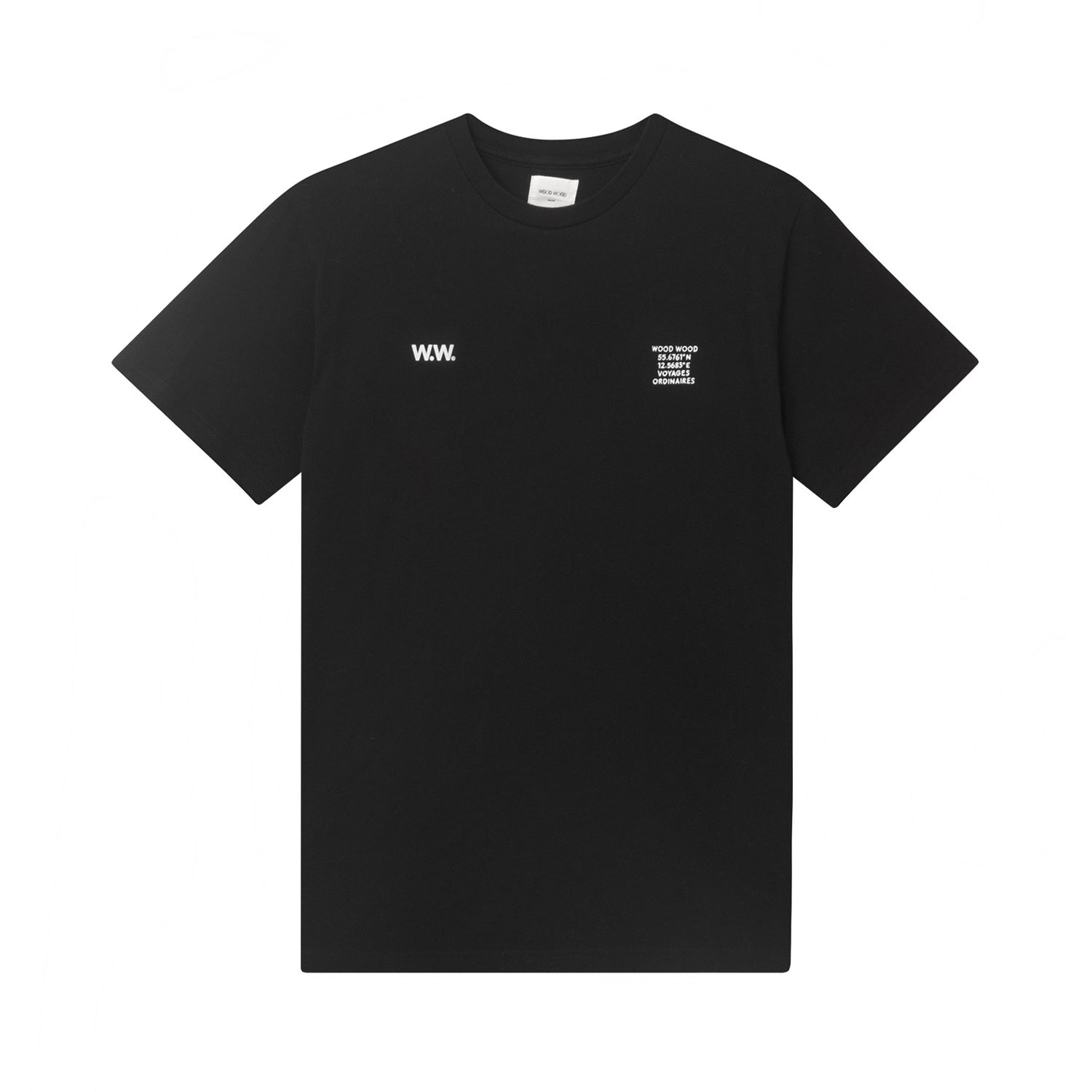 WOOD WOOD Voyages T shirt Black