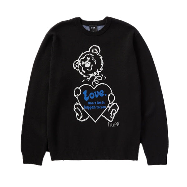 Huf Bad News Crewneck Sweater Black