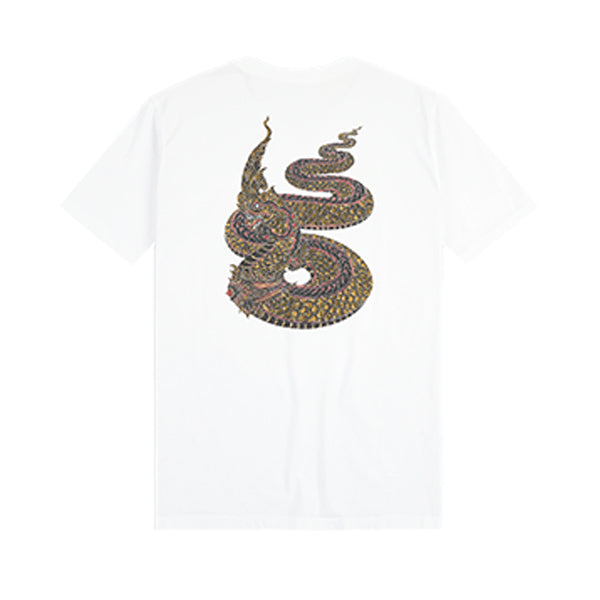 Maharishi Temple Naga Organic T shirt White