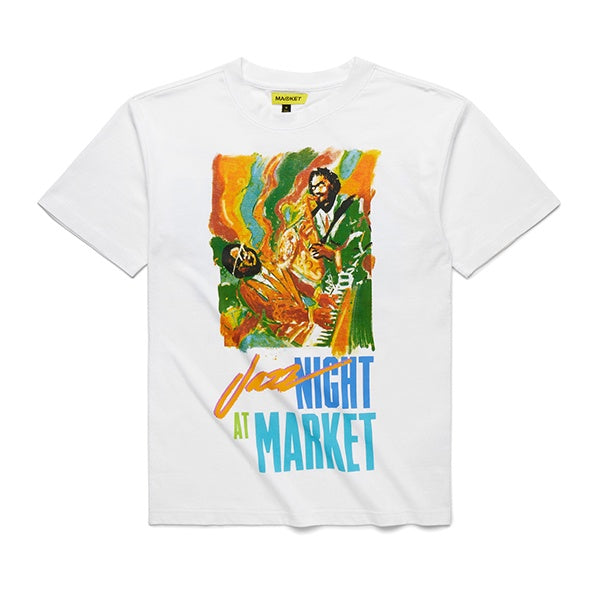 Market Jazz Night T shirt White