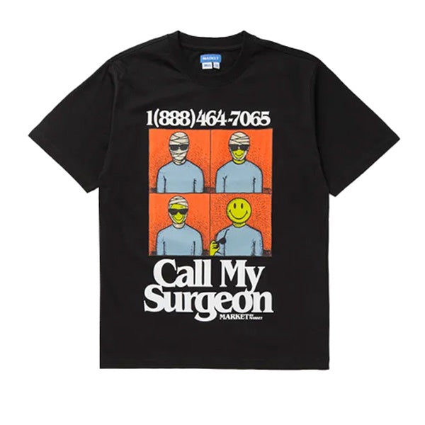 Market Smiley Call My Surgeon T shirt Black