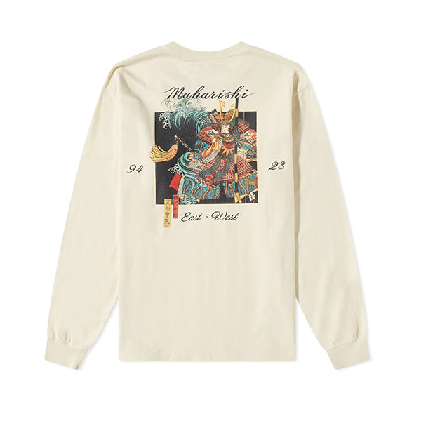 Maharishi Samurai Vs Dragon LS T shirt Ecru