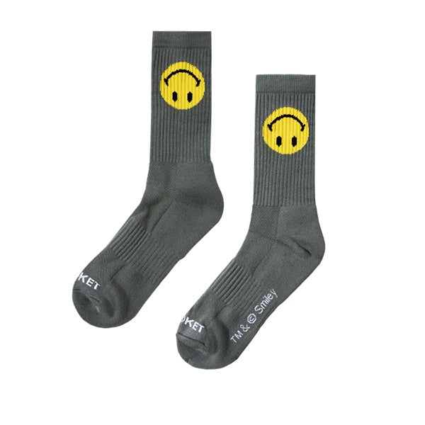 Market Smiley Upside Down Socks Sage