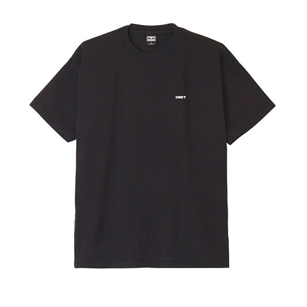 Obey Bold Icon Heavyweight T shirt Off Black