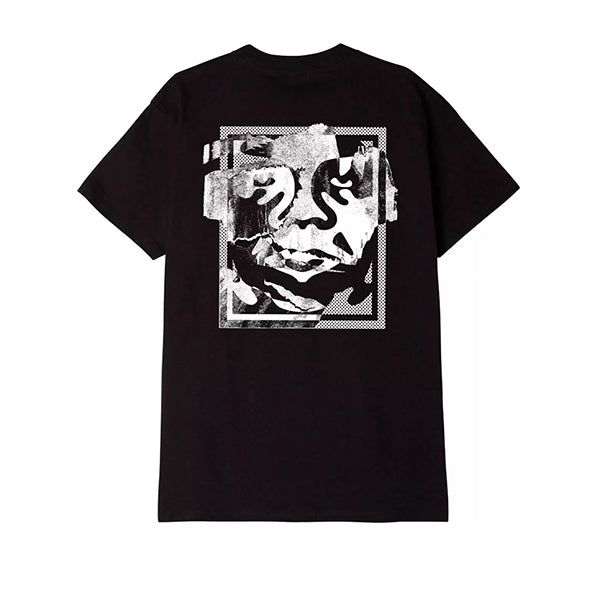 Obey Torn Icon Face T shirt Black