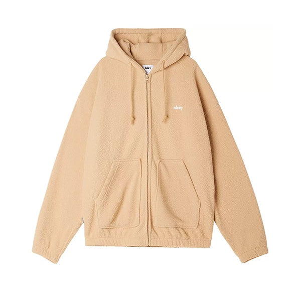 Obey Gaze Hooded Jacket Oat Milk