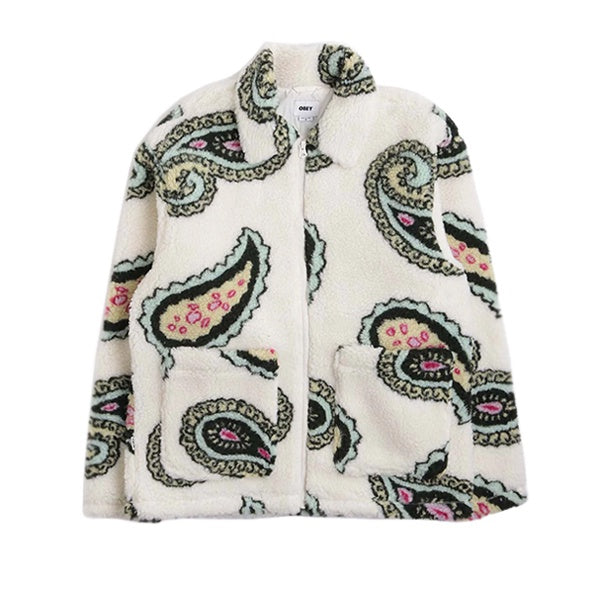 Obey Paisley Sherpa Jacket Unbleached