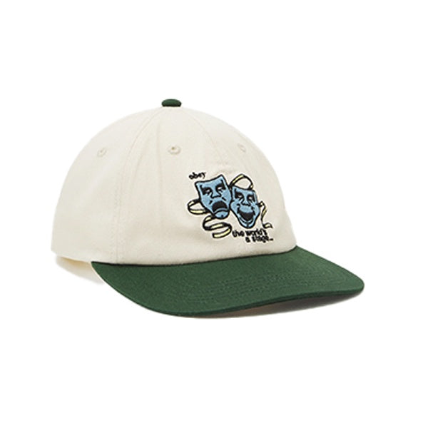 Obey World Stage 6 Panel Snapback Unbleached