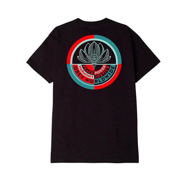 Obey Peace Power Lotus T-Shirt Black