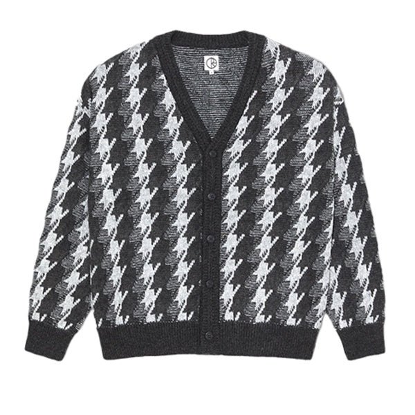 Polar Louis Cardigan Houndstooth Grey