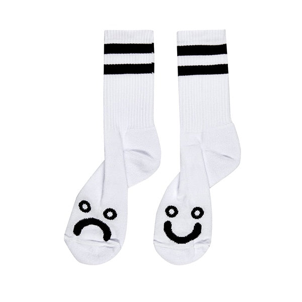 Polar Happy Sad Socks White