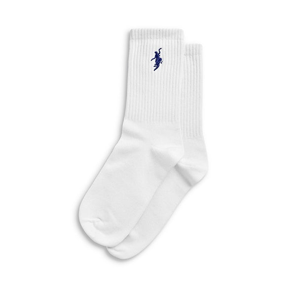 Polar No Comply Socks White Blue