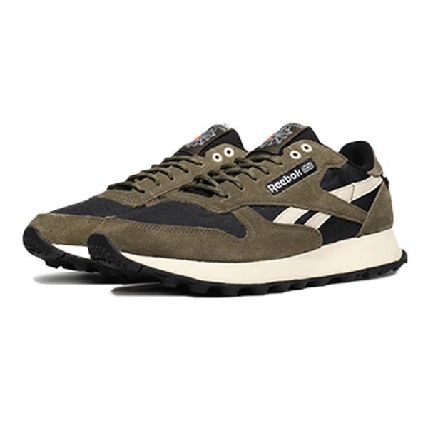 Reebok Classic Leather Black Army Green Stucco