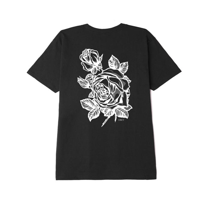 Obey Flower Rubylith T Shirt Black